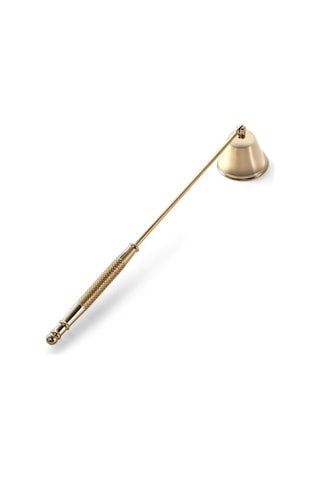 Çelik Gold 24 Cm Dekoratif Çan Dizayn Saplı Mum Söndürücü Cin818s