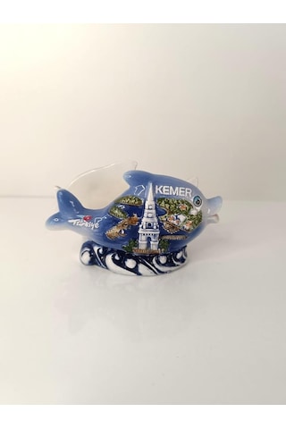 Peçetelik Seramik Yunus Balık Antalya Görsel Turistik Bayrak Dekoratif Ev Mutfak Masa