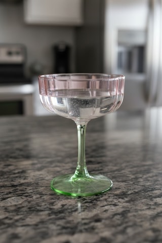 6 Kişilik Cam Kadeh 220 Ml Modern Ve Dekoratif Sunum Pembe