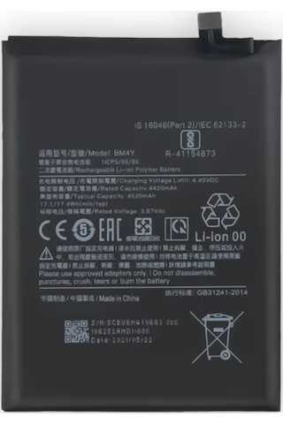 Teknonet Xiaomi Poco F3 Uyumlu Teknonet 4500 Mah Batarya - Siyah