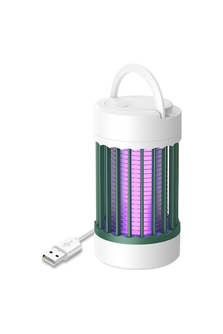 Aubyhe Usb Şarjlı Led Kovucu, İki Modlu, Uv Işık Ve Fotokatalitik Reaksiyonlu, Ev Ve Dış Mekan İçin Sessiz Komar Öldürücü Lambası Yeşil