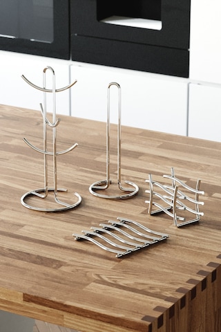 Teknotel Sofra Mutfak Peçetelik Havluluk Nihale Kupa Bardak Askısı 4lü Set Krom Mgset6 Krom