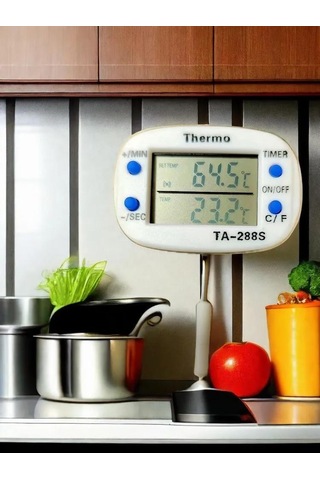 Monyee Ta288s 4cm İğne Tipi Isı Ölçer: Barbekü Ve Süt Sıcaklığı Kontrolü, Sinemalı Uyarı Fonksiyonu Diğer