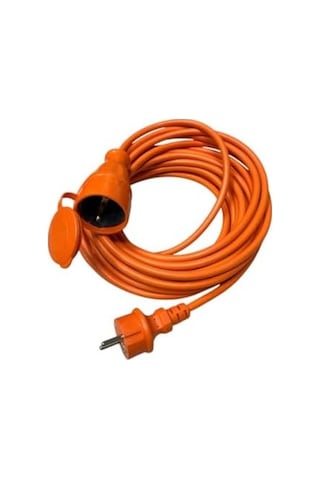 20 Metre Seyyar Uzatma Kablosu 3x1.5mm² Kablo, Ip44 Koruma, Turuncu Renk, Fransız Tipi Fiş, 250v/16a, Dış Mekan Uyumlu Bylion
