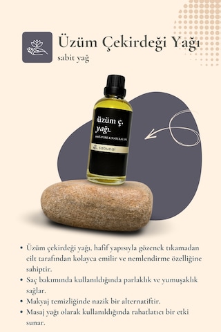 Sabunal Üzüm Çekirdeği Yağı 100 ML Cilt Ve Tırnak Doğal Bakım Yağı