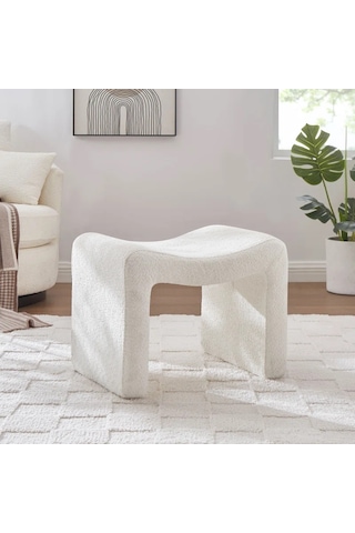 Tokyo Çok Amaçlı Retro Puf Beyaz