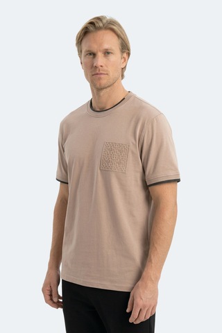 Slazenger Zavıer Erkek Pamuklu Kahve Tişört