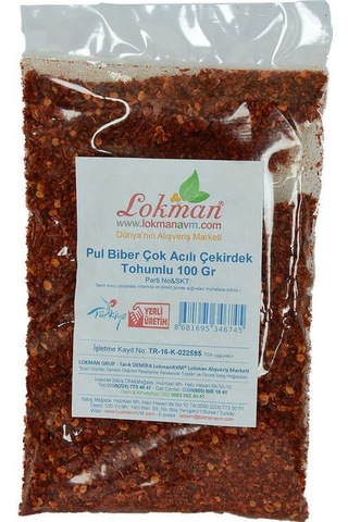Pul Biber Çok Acılı Çekirdek Lu 100 Gr Paket Doğal