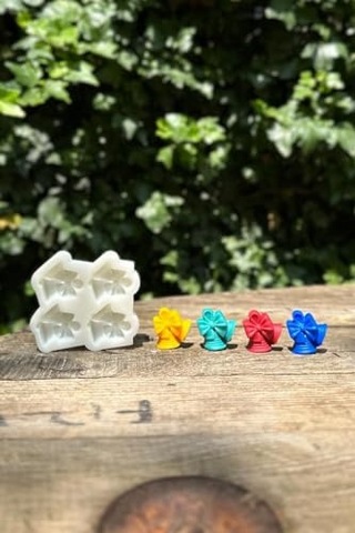 Yılbaşı Çanı Mini Dörtlü Mum Kalıbı Silikon