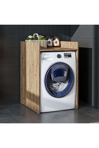 Çamaşır Kurutma Makinesi Dolabı Kapaksız Banyo Dolabı 65 Cm Atl Atlantik Çam