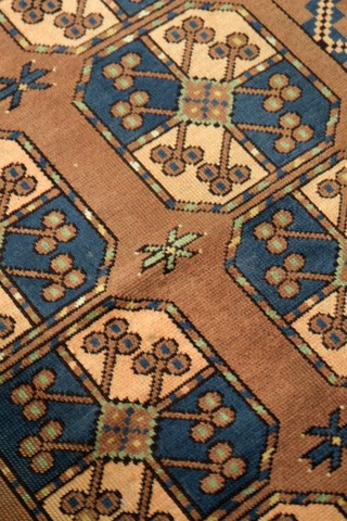 Konya El Dokuma Halı - Yün Üstü Pamuk - Leh1171 Kahverengi