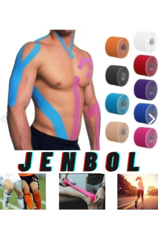 Jenbol Kinezyo Sporcu Bandı Sarı 5 CM x 5 M