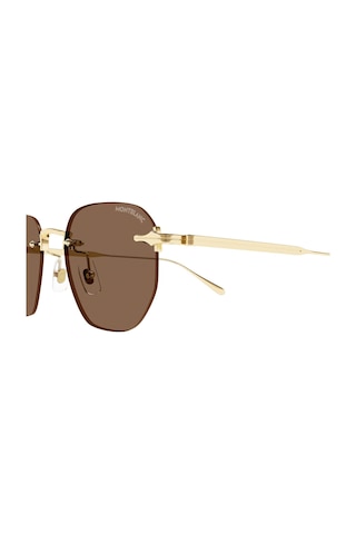 Mont Blanc Mb0405s 002 51 Unisex Güneş Gözlüğü Altın
