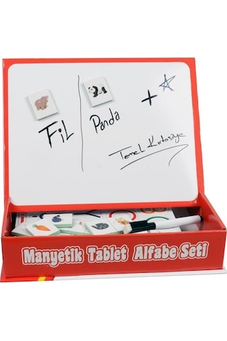 +3 Yaş Manyetik Tablet Alfabe Seti ve Yazı Tahtası (diytoy)