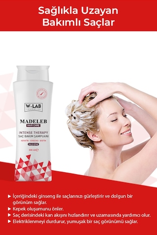 W-Lab Cosmetics Madeleb Intense Therapy Keratin Şampuan 300 ML