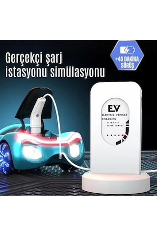Giffy/oyuncak 2.4 Ghz Uzaktan Kumandalı Şarjlı Elektrikli Araba 4x4 Şarj İstasyonlu Buharlı Led Işıklı Sesli Müzikli Rc Araç Full Fonksiyon 4 Çeker Drift Atabilen 1200 Mah Şarjlı Pilli Vivid Mavi