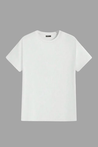 Genius Store Erkek %100 Pamuk Slim Fit Dar Kesim Bisiklet Yaka Basictişört Basıc-tshırt Beyaz
