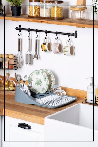 Ny Home Tezgah Üstü Bulaşık Kurutmalığı Gri