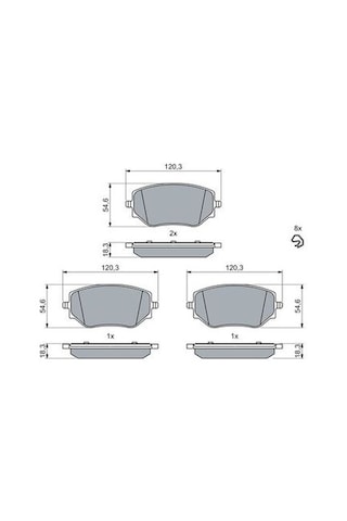 Dacia Sandero 1.0tce 90 2021-2025 Bosch Ön Balata Netpar26188
