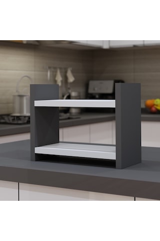 Bicabin Denis Pratik Tezgah Üstü Raf Duvar Kavanoz Bardak Rafı