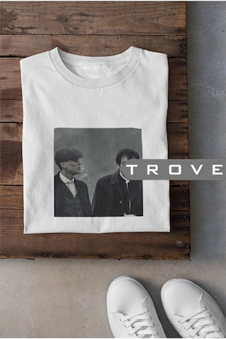 Tarzsokak Unısex Kadın Erkek Thomas Shelby Müslüm Baba Danışma Siyah Beyaz Tasarım Baskılı %100 Pamuk T-shirt