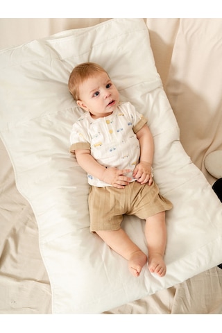 Kd53421 Jakarlı Örme 2'li Bebek Takımı 3-6 Ay / 6-9 Ay / 9-12 Ay / 18-24 Ay Kahverengi