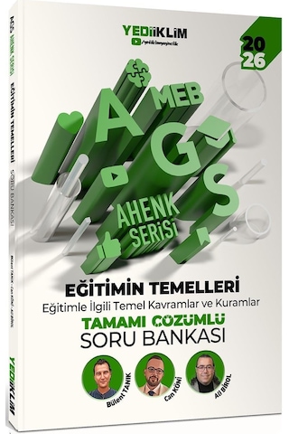 Yediiklim 2026 Meb Ags Ahenk Serisi Eğitimin Temelleri-eğitim Sisteminin Genel Yapısı-mevzuat Anayasa Tamamı Çözümlü Soru Bankası Seti 3 Kitap