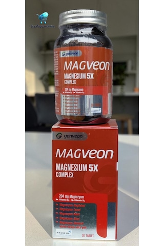 Genveon Magveon Magnesium 5x Complex 60 Tablet Magnezyum, Vitamin B6 Ve Vitamin D3 İçeren Takviye Edici