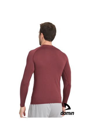 Hnc Sport Erkek Uzun Kol Bordo Fit Compression Spor Body Tshirt