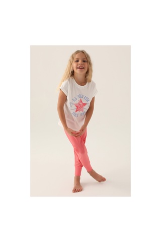 U.s. Polo Assn. Lisanslı Starry Krem Kız Çocuk Pijama Takımı Krem, Kar Melanj