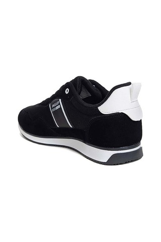 Jagulep Bugatti Deri Anorak Anatomik Erkek Sneaker Siyah Beyaz Siyah