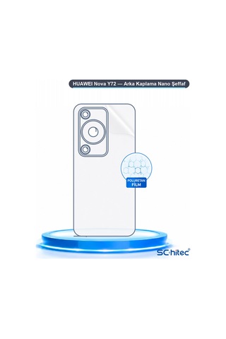 Schitec Huaweı Nova Y72 Uyumlu Arka Yüzey Hidrojel Koruyucu Film 36427926