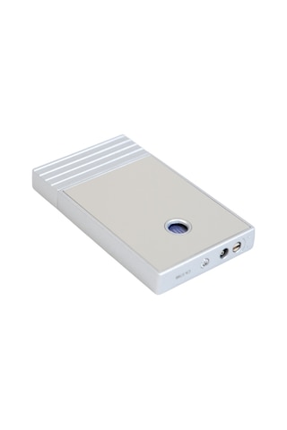 Caseti Tek Torch Perde Alev Bej Gümüş Metal Puro Çakmağı