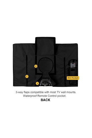 Createtech Dış Mekan Tv Kılıfı - 9 Boyut Seçeneği, Yağmur-kar-güneş Koruma