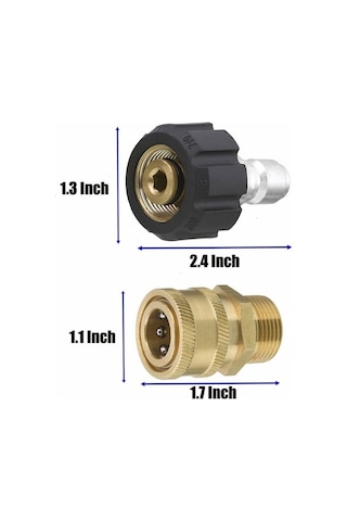Bloomnest Günlük Basınçlı Yıkama Adaptörü Kiti M22 14mm Döner - M22 Metrik Rakor