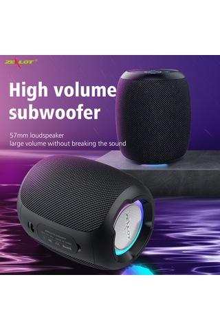 Teltree Zealot S53 Ipx6 Su Geçirmez Bluetooth Hoparlör, 10w Güçlü Subwoofer, 4400mah Pil, 10-12 Saat Çalma Süresi, Kırmızı