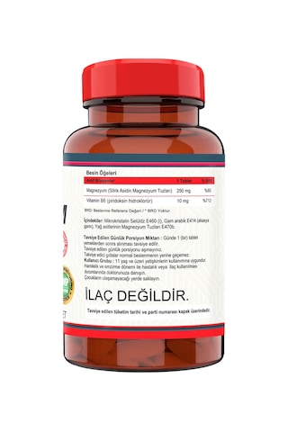 Nevfix Magnesium Citrate 250 Mg Vitamin B6 10 Mg 120 Tablet