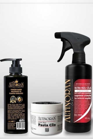 Altınoran Komple Araç Yenileme Seti - Çizik Giderici Pasta Cila, Ultra Hızlı Cila, Torpido Parlatıcı