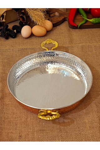 Moda Bakır Bakır Yumurta Tava 27 Cm Diğer