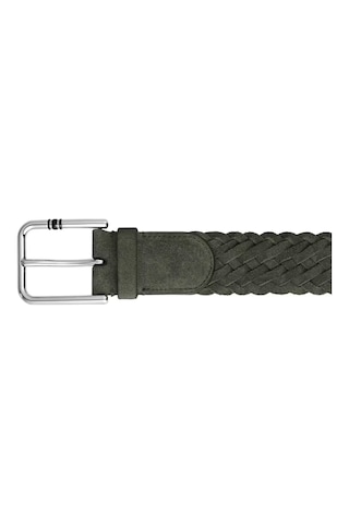 Montblanc Meisterstück Süet 35 Mm M Kare Tokalı Kemer 222249 Yeşil