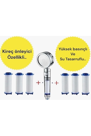 Kireç Önleyici Özellikli Su Tasarruflu 3 Akış Mod Özellikli Duş B