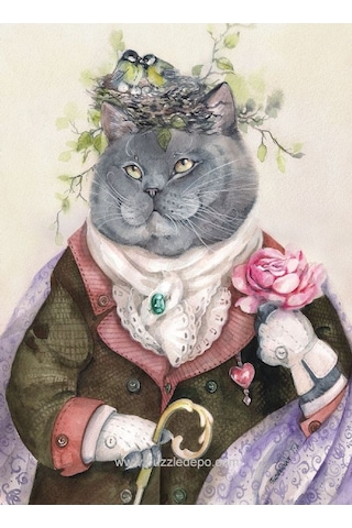 Nova Puzzle 1000 Parça Şair Ruhlu Sosyetik Kedi - Tatiana Plovets