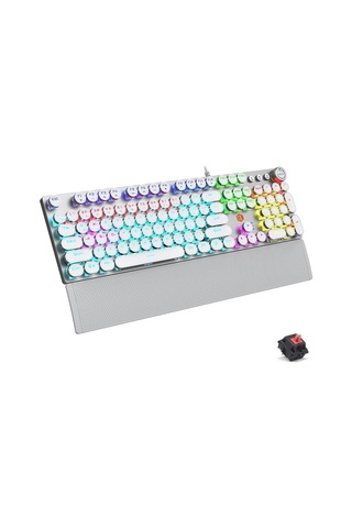 Kg1102 Usb Kablolu Red Switch Makro Tuşlu Rgb Led Aydınlatmalı Mekanik Gaming Türkçe Q Metalik Klavye Red Switch