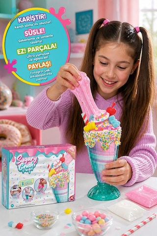 Slimy Milkshake Slime Seti Karıştır Süsle Ez Yumuşak Oyun Hamuru Dıy Slime Oyuncak Seti Diğer