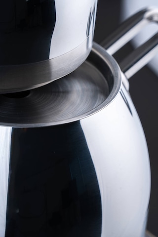 Acar Alexi Gümüş Orta Boy 0,80 /1 ,75 Lt Çelik Çaydanlık Takımı 0456 Gümüş