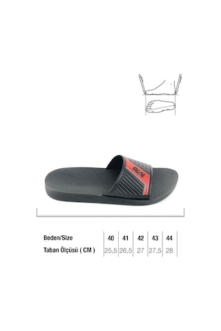 Gezer Erkek Yazlık Pu Taban Suni Deri Islak Zemine Uygun Ev Bahçe Havuz Plaj Terlik Kırmızı