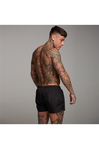 Kırmızı Muscleguys Erkek Baskı İnce Plaj Şort Nefes Alabilir Ve Ter Tutmaz Polyester Sweatshort Spor Salonu Fitness Şort Vücut Geliştirme Elastik Bel Kırmızı