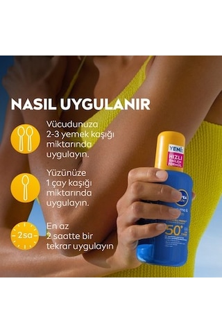 200ml Suya Dayanıklı Yüksek Güneş Koruyucu Ve Nemlendirici Sprey