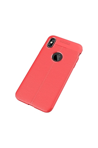 iPhone Uyumlu X Kılıf Auto Focus Kapak - Kırmızı