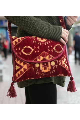 Bk Gift El Yapımı Otantik Türk Kilim Omuz Çantası -1, Günlük, Kitap, Tablet, Plaj Ve Seyahat Çantası Kobitmeyencom35836 Bk Gift
